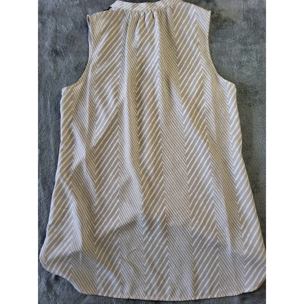 Women's‎ Michael Kors Sz Small Sleeveless Blouse Top Striped Preppy
